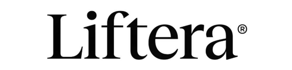 Logotipo en negro de Liftera sobre fondo blanco, asociado a Lozania Centro Estético y su medicina estética facial con tratamientos no quirúrgicos y tecnología estética avanzada para lifting no quirúrgico.