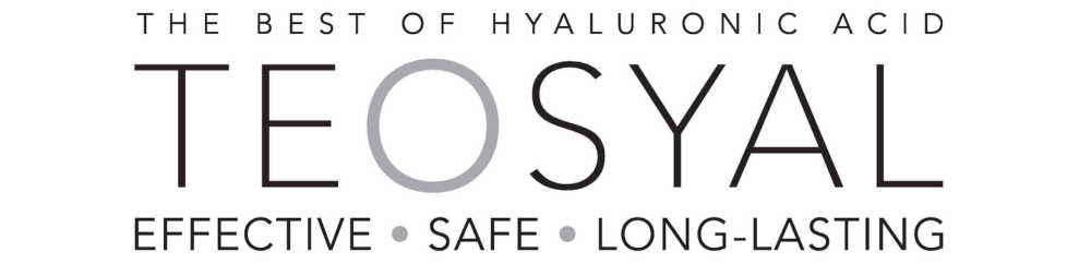 Logotipo de TEOSYAL con la frase “The Best of Hyaluronic Acid – Effective • Safe • Long‑Lasting”; imagen asociada a Lozania Centro Estético, que ofrece medicina estética facial y tratamientos no quirúrgicos con ácido hialurónico para el cuidado de la piel, respaldados por evaluación médica personalizada y tecnología estética avanzada.